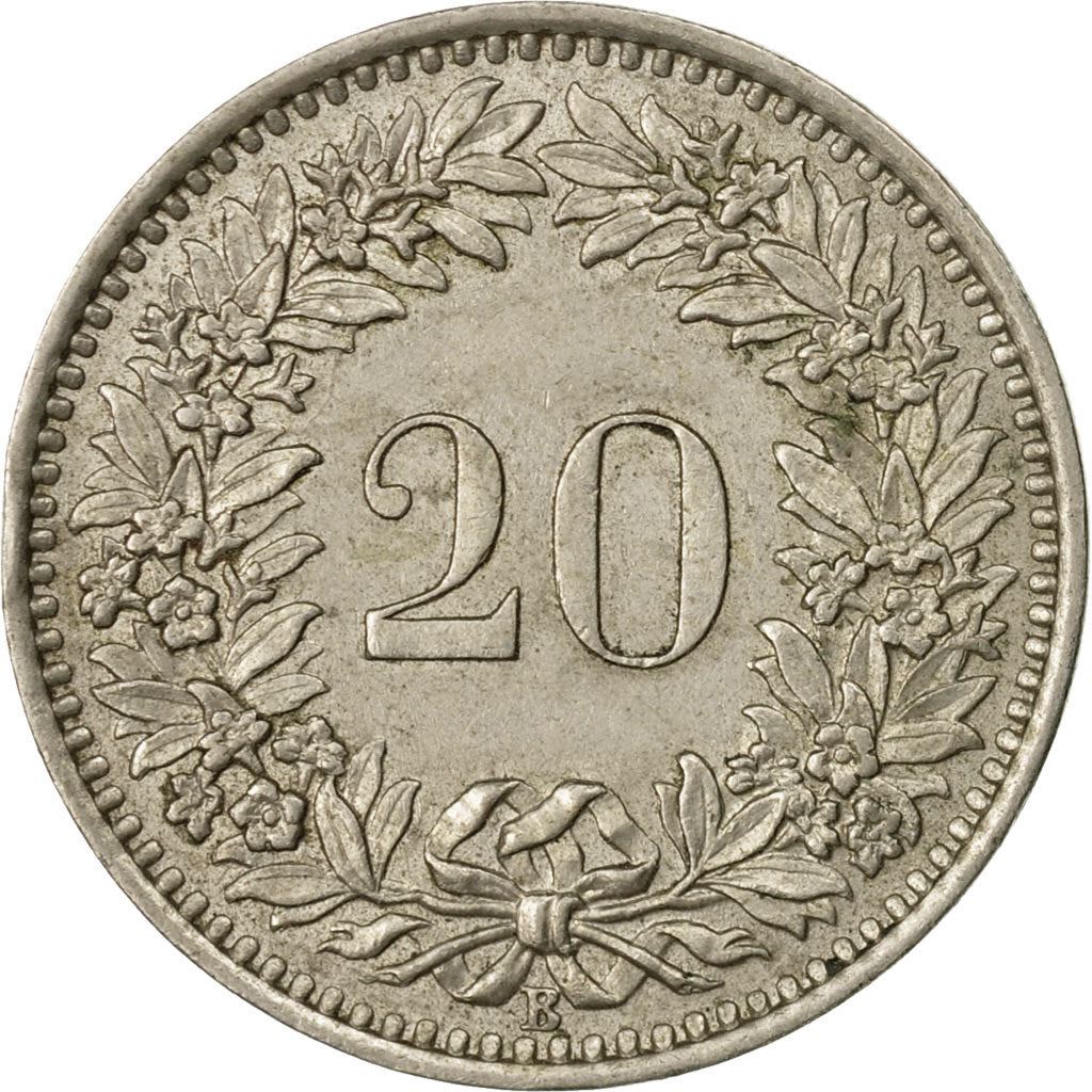 Switzerland | Swiss | 20 Rappen Coin | Goddess of Liberty Libertas | KM29a | 1939 - 2021