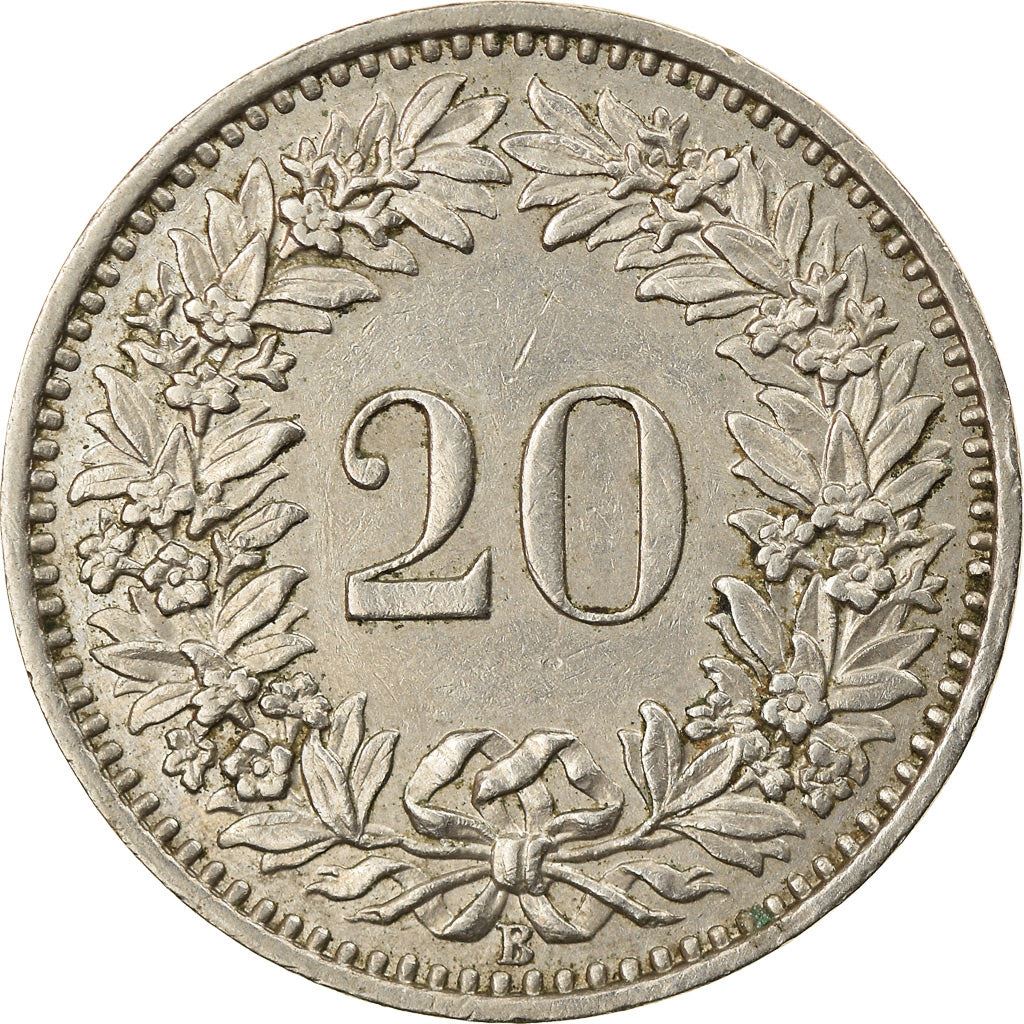 Switzerland | Swiss | 20 Rappen Coin | Goddess of Liberty Libertas | KM29a | 1939 - 2021