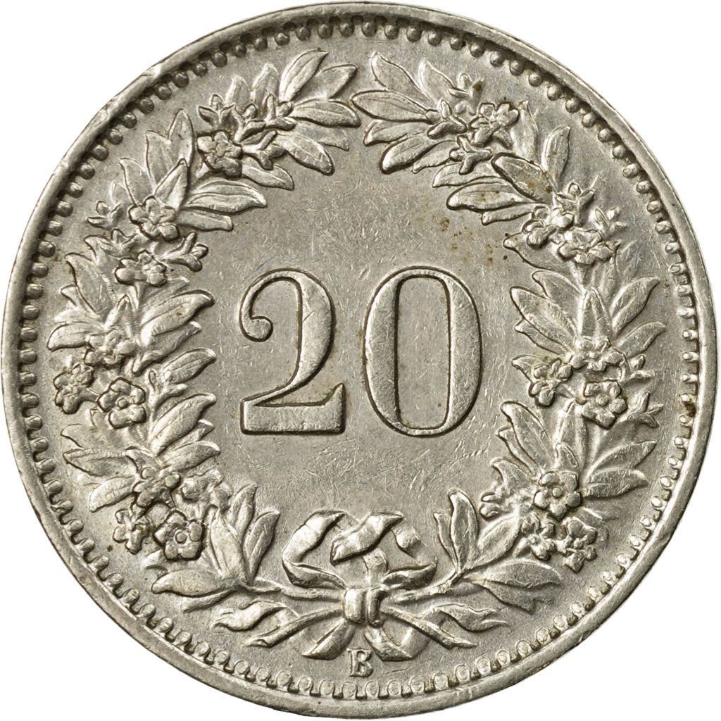 Switzerland | Swiss | 20 Rappen Coin | Goddess of Liberty Libertas | KM29a | 1939 - 2021