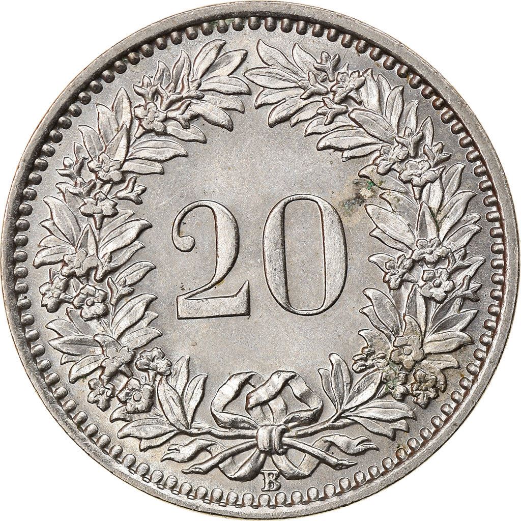 Switzerland | Swiss | 20 Rappen Coin | Goddess of Liberty Libertas | KM29a | 1939 - 2021