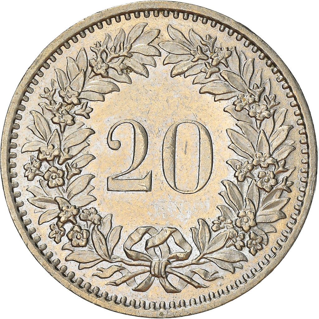 Switzerland | Swiss | 20 Rappen Coin | Goddess of Liberty Libertas | KM29a | 1939 - 2021