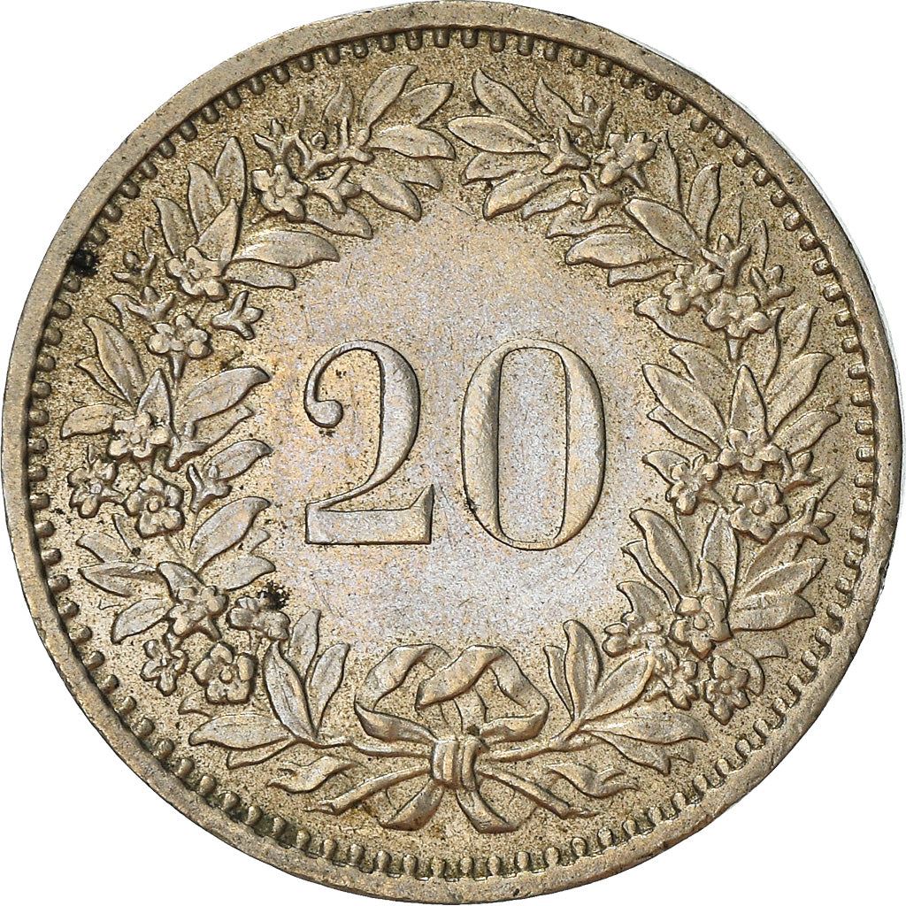 Switzerland | Swiss | 20 Rappen Coin | Goddess of Liberty Libertas | KM29a | 1939 - 2021