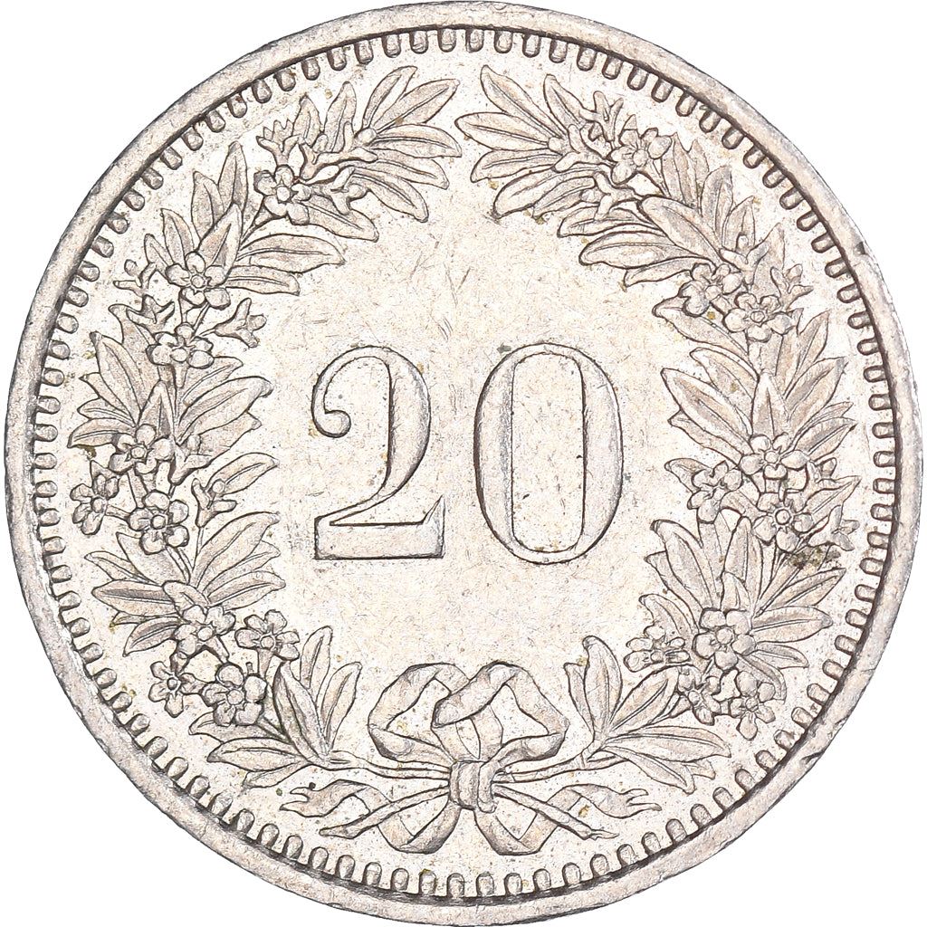 Switzerland | Swiss | 20 Rappen Coin | Goddess of Liberty Libertas | KM29a | 1939 - 2021