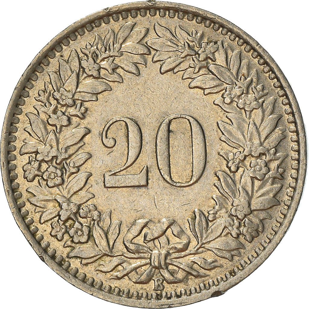 Switzerland | Swiss | 20 Rappen Coin | Goddess of Liberty Libertas | KM29a | 1939 - 2021