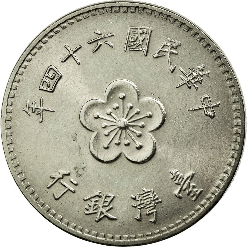 Taiwan | 1 New Dollar Coin | Plum blossom | Y:536, Schön:6 | 1960 - 1980