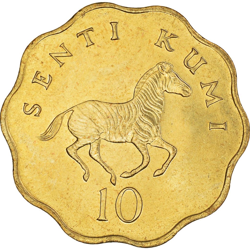 Tanzania | 10 Senti Coin | Zebra | Km:11 | 1977 - 1984