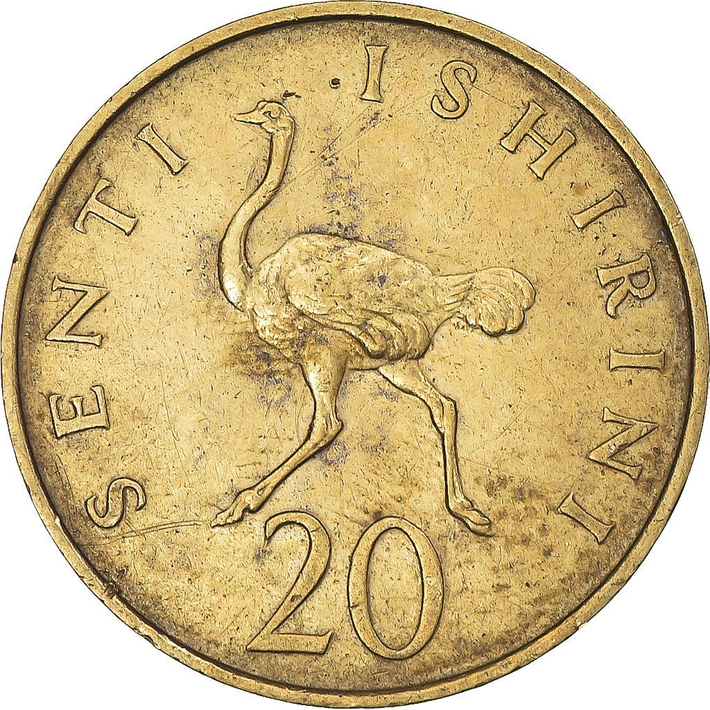 Tanzania | 20 Senti Coin | Ostrich | Km:2 | 1966 - 1984