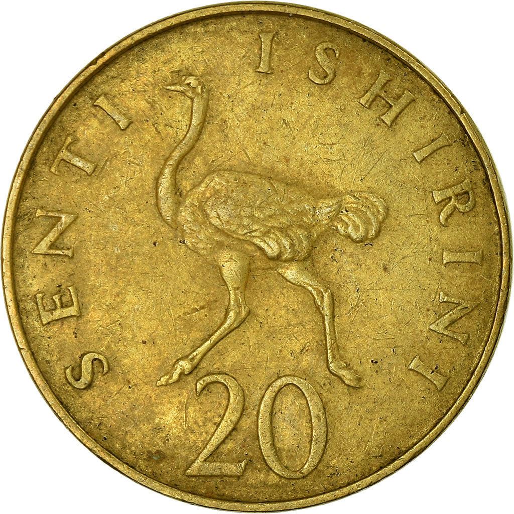 Tanzania | 20 Senti Coin | Ostrich | Km:2 | 1966 - 1984