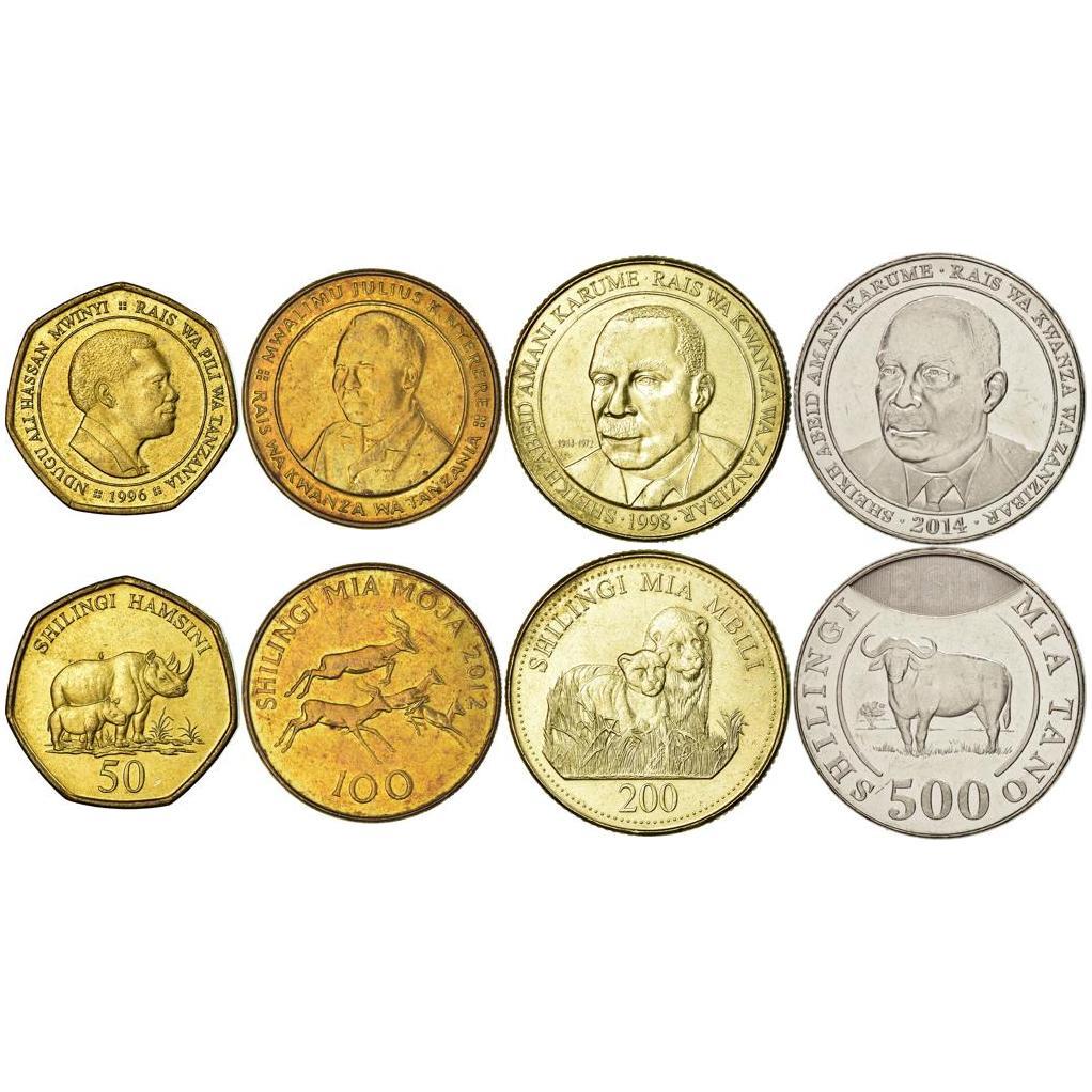 Tanzania | 4 Coin Set | 50 100 200 500 Shilingi | 1993 - 2019