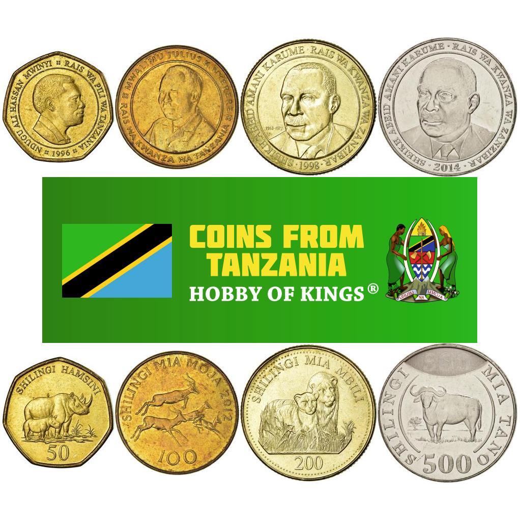 Tanzania | 4 Coin Set | 50 100 200 500 Shilingi | 1993 - 2019