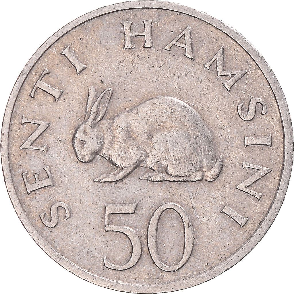 Tanzania | 50 Senti Coin | Rabbit | Km:3 | 1966 - 1984