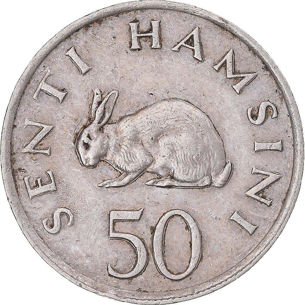 Tanzania | 50 Senti Coin | Rabbit | Km:3 | 1966 - 1984