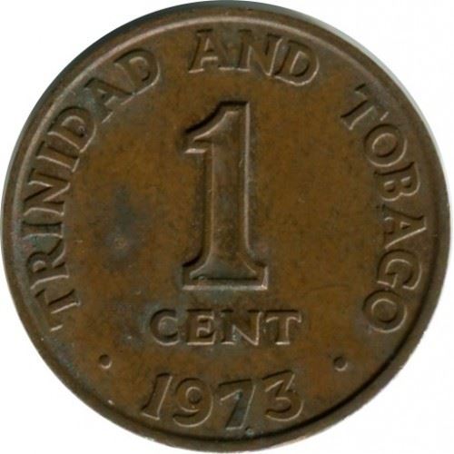 Trinidad and Tobago 1 Cent Coin | Queen Elizabeth II | KM1 | 1966 - 1973