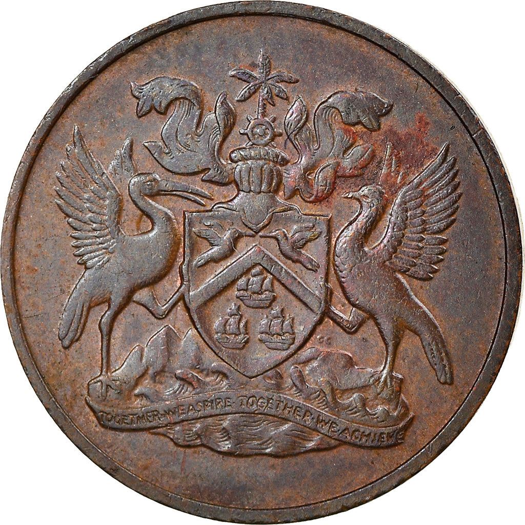 Trinidad and Tobago 1 Cent Coin | Queen Elizabeth II | KM1 | 1966 - 1973