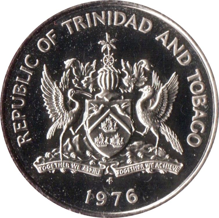 Trinidad and Tobago 10 Cents Coin | Flaming Hibiscus | KM31 | 1976 - 2017