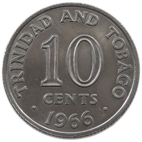 Trinidad and Tobago 10 Cents Coin | Queen Elizabeth II | KM3 | 1966 - 1972