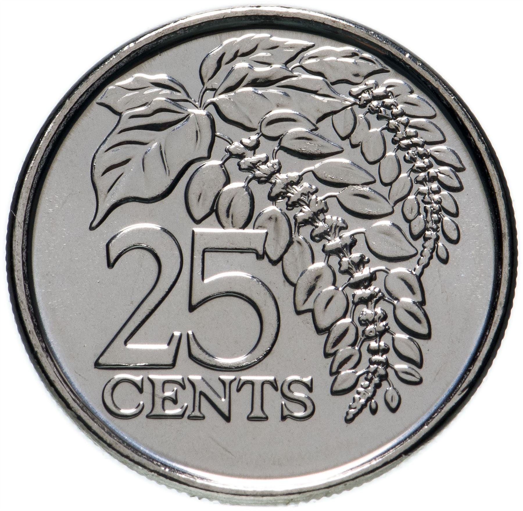 Trinidad and Tobago 25 Cents Coin | Warszewiczia Coccinea | 2017