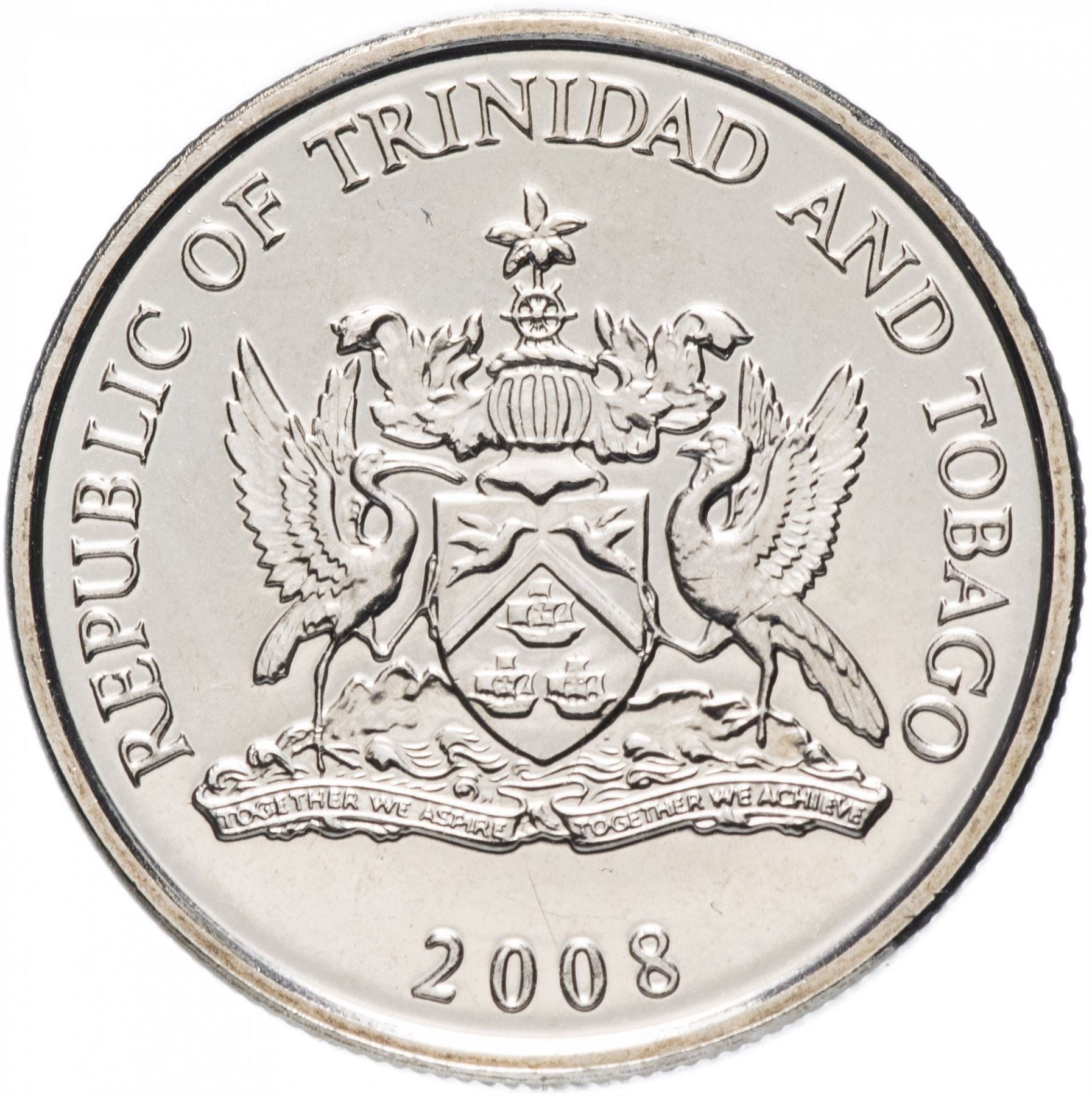 Trinidad and Tobago 25 Cents Coin | Warszewiczia Coccinea | KM32 | 1976 - 2017