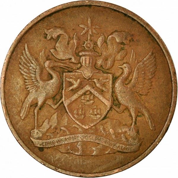 Trinidad and Tobago 5 Cents Coin | Queen Elizabeth II | KM2 | 1966 - 1972