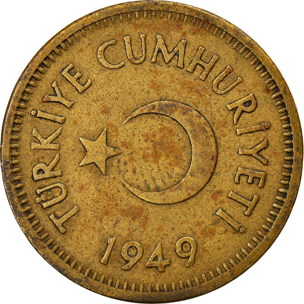 Turkey Coin Turkish 10 Kurus | Istanbul | Moon Star | KM888 | 1949 - 1956