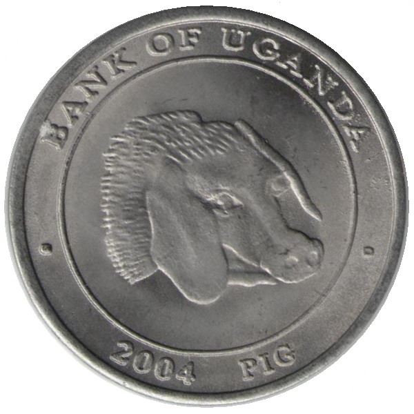 Uganda | 100 Shillings Coin | Pig | KM199 | 2004