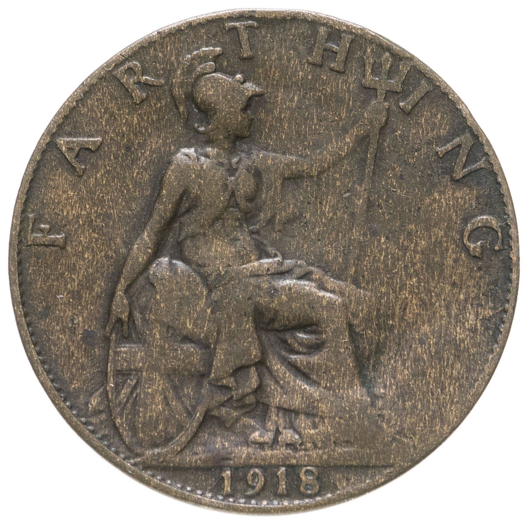 United Kingdom 1 Farthing - George V | Coin KM808 1911 - 1925