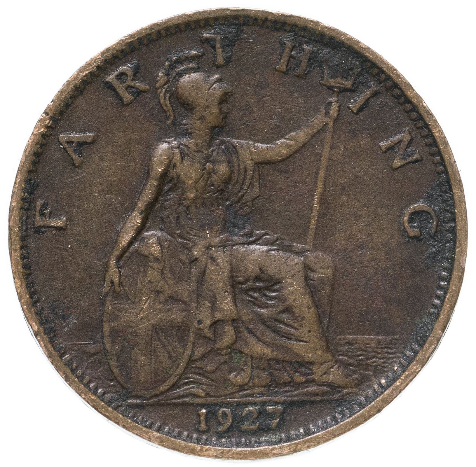 United Kingdom 1 Farthing - George V modified effigy | Coin KM825 1926 - 1936