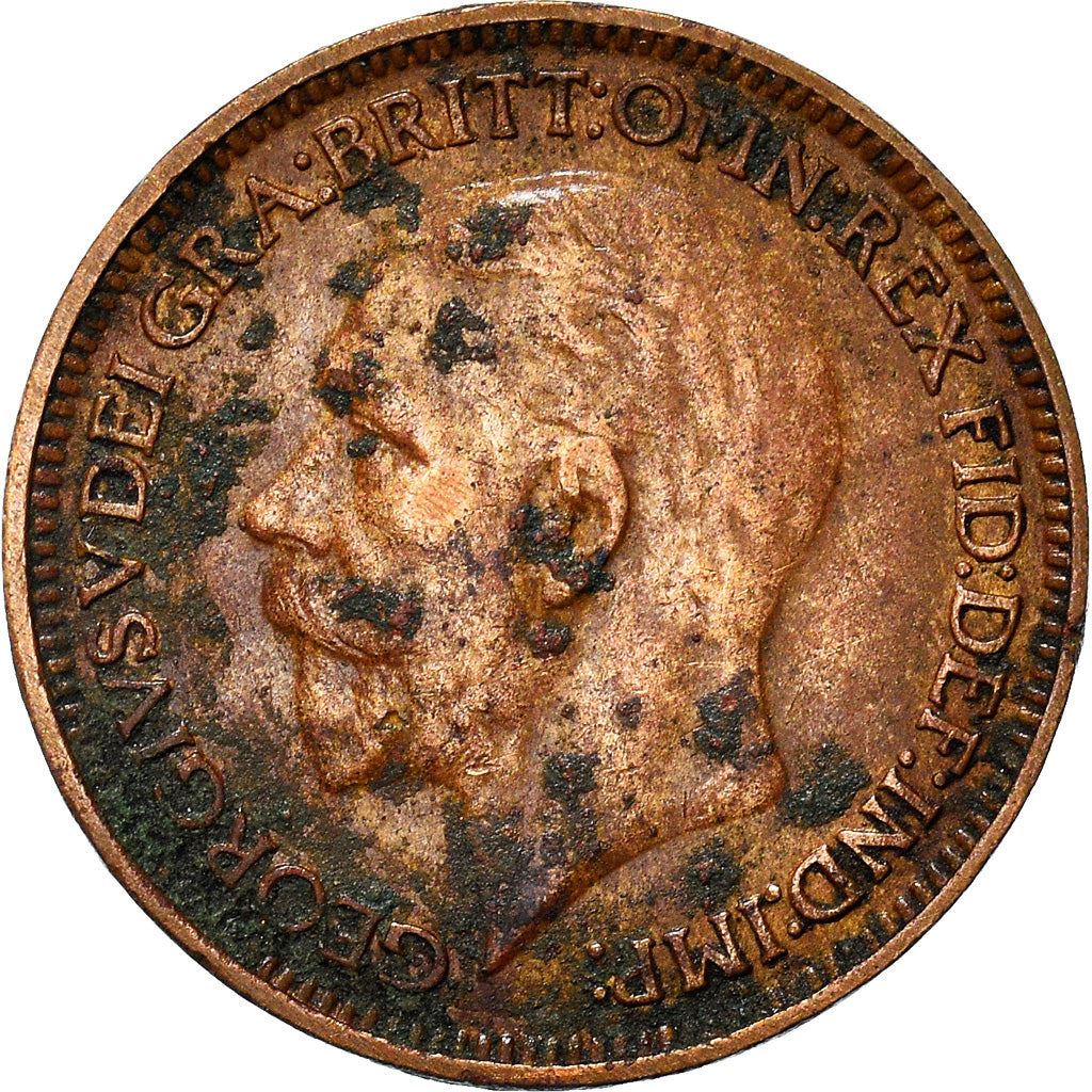 United Kingdom 1 Farthing - George V modified effigy | Coin KM825 1926 - 1936