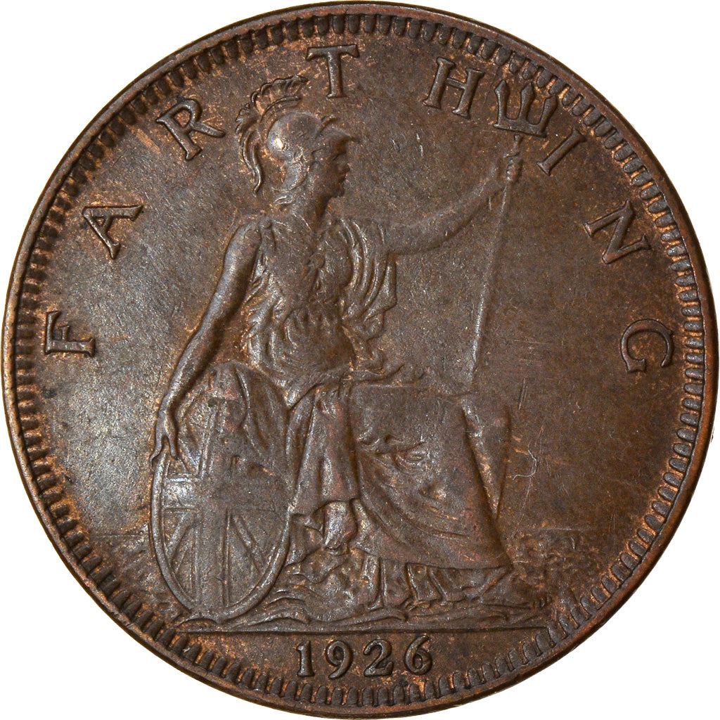 United Kingdom 1 Farthing - George V modified effigy | Coin KM825 1926 - 1936