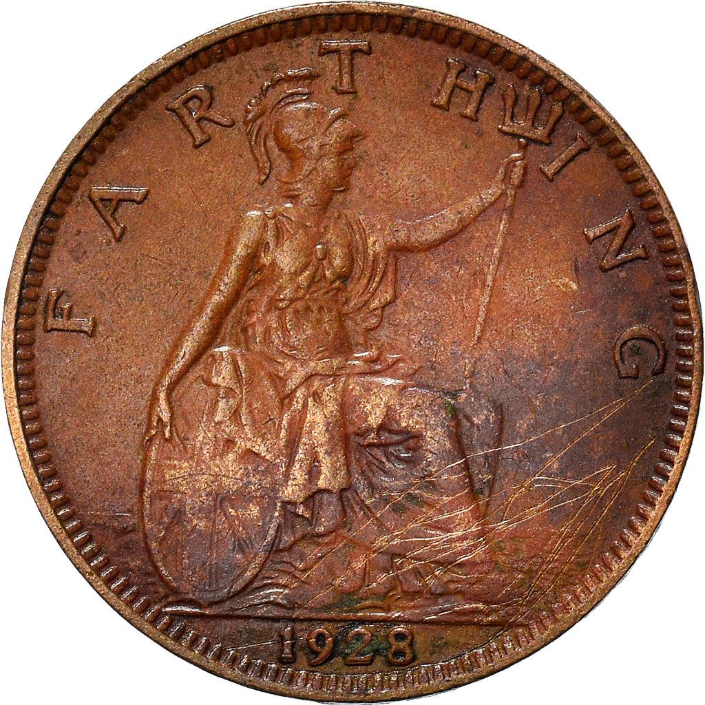 United Kingdom 1 Farthing - George V modified effigy | Coin KM825 1926 - 1936