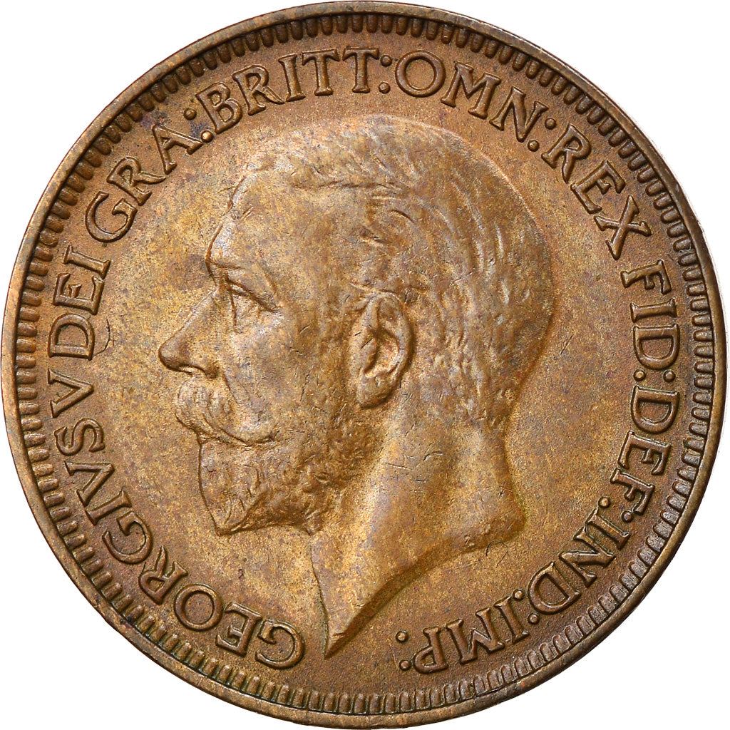 United Kingdom 1 Farthing - George V modified effigy | Coin KM825 1926 - 1936