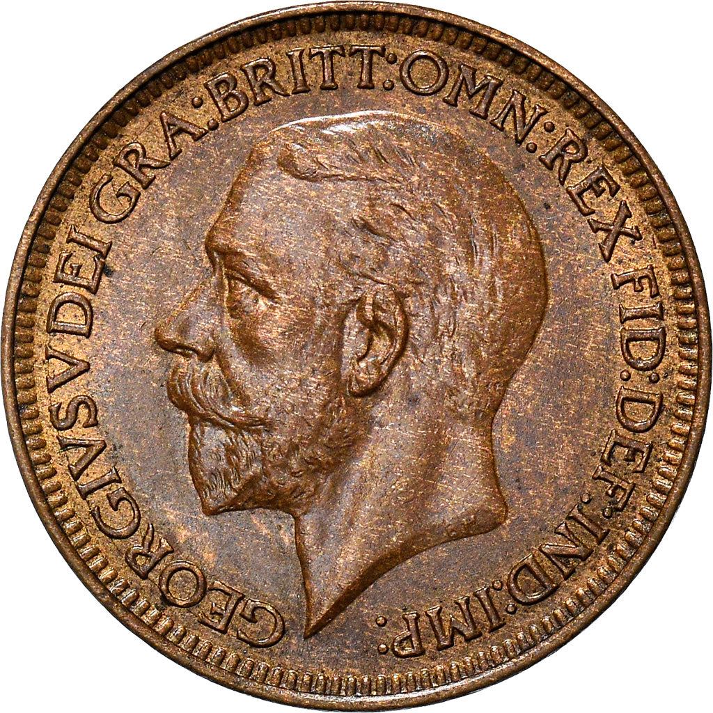 United Kingdom 1 Farthing - George V modified effigy | Coin KM825 1926 - 1936