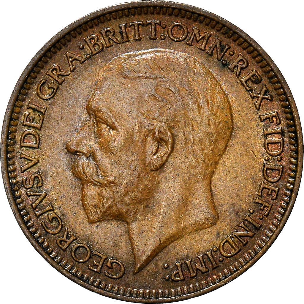 United Kingdom 1 Farthing - George V modified effigy | Coin KM825 1926 - 1936