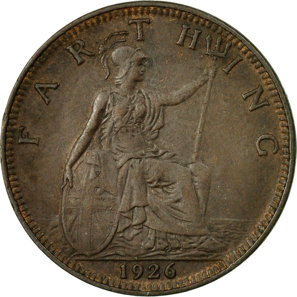 United Kingdom 1 Farthing - George V modified effigy | Coin KM825 1926 - 1936