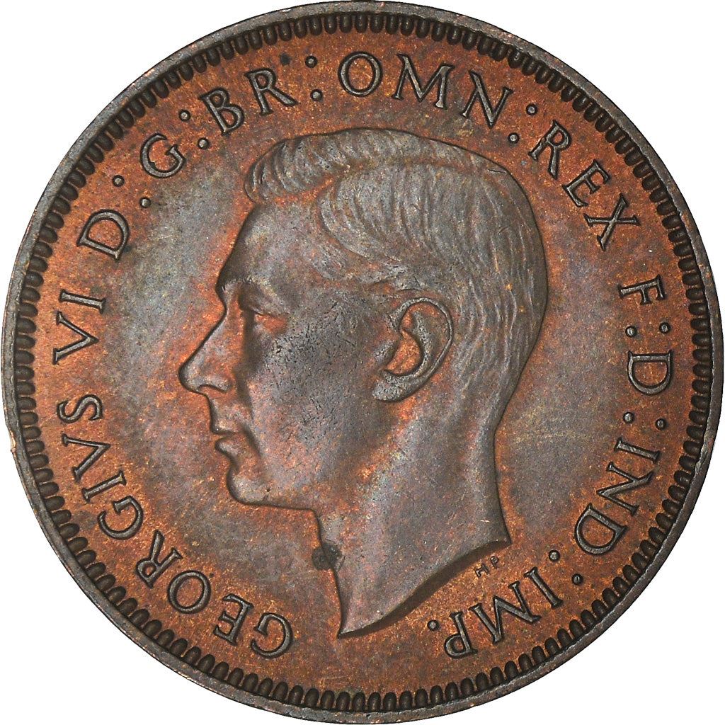 United Kingdom 1 Farthing - George VI with 'IND:IMP' | Coin KM843 1937 - 1948