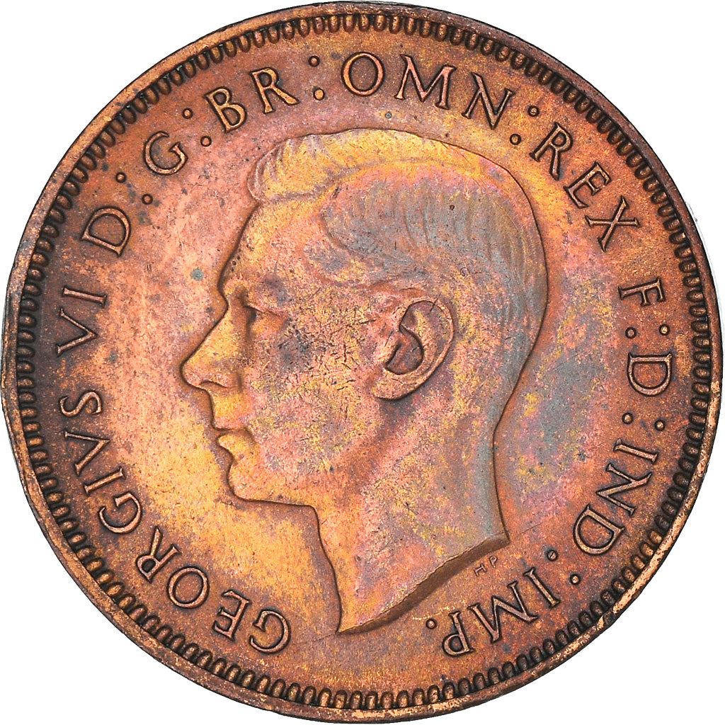 United Kingdom 1 Farthing - George VI with 'IND:IMP' | Coin KM843 1937 - 1948