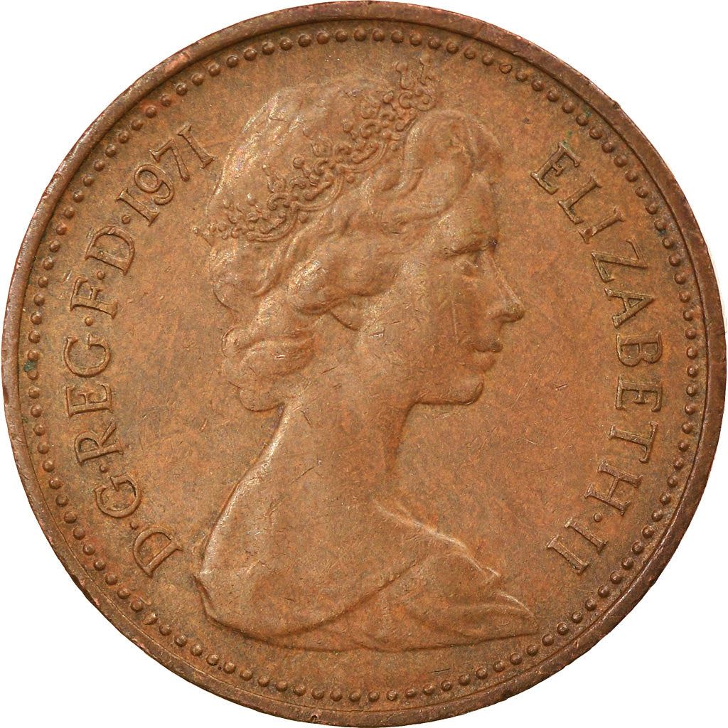 United Kingdom 1 New Penny - Elizabeth II 2nd portrait | Coin KM915 1971 - 1981