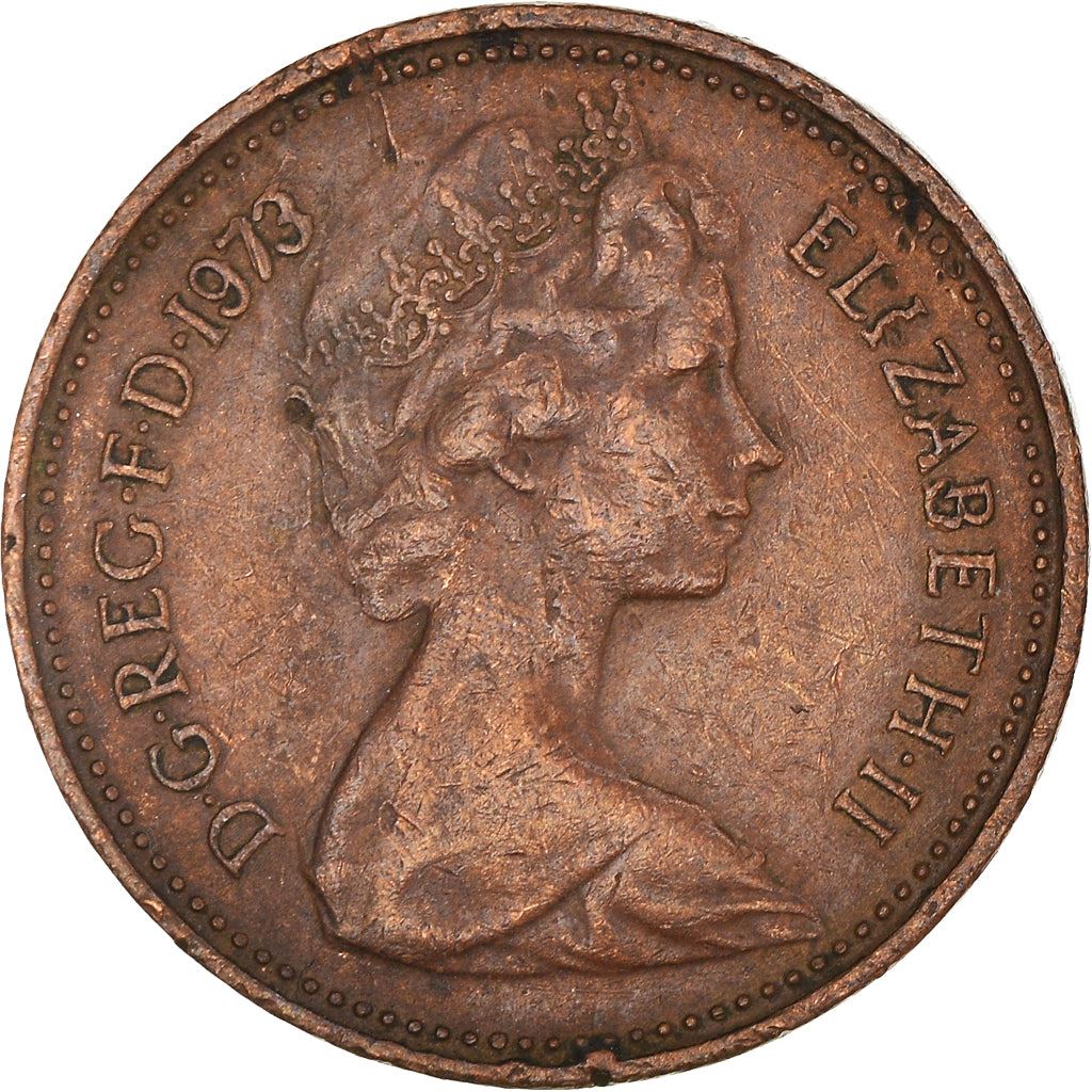 United Kingdom 1 New Penny - Elizabeth II 2nd portrait | Coin KM915 1971 - 1981