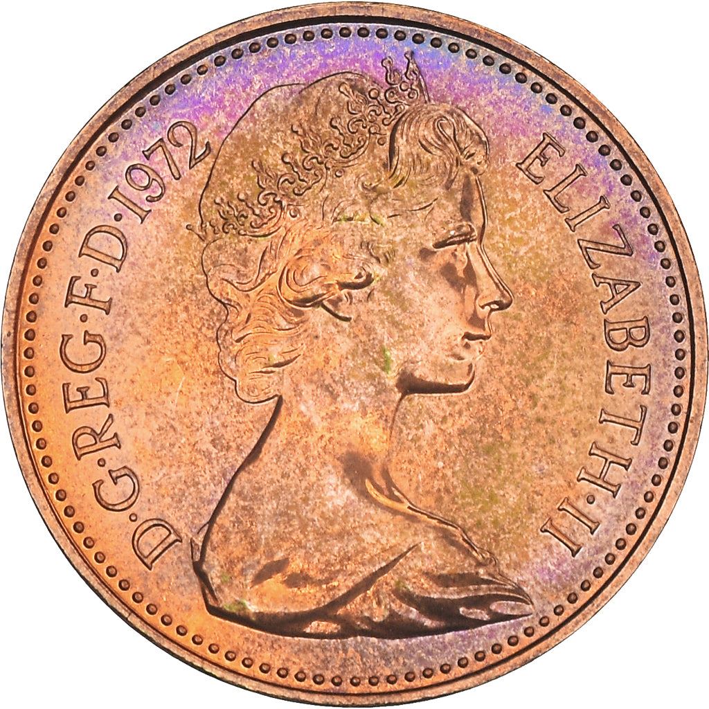 United Kingdom 1 New Penny - Elizabeth II 2nd portrait | Coin KM915 1971 - 1981