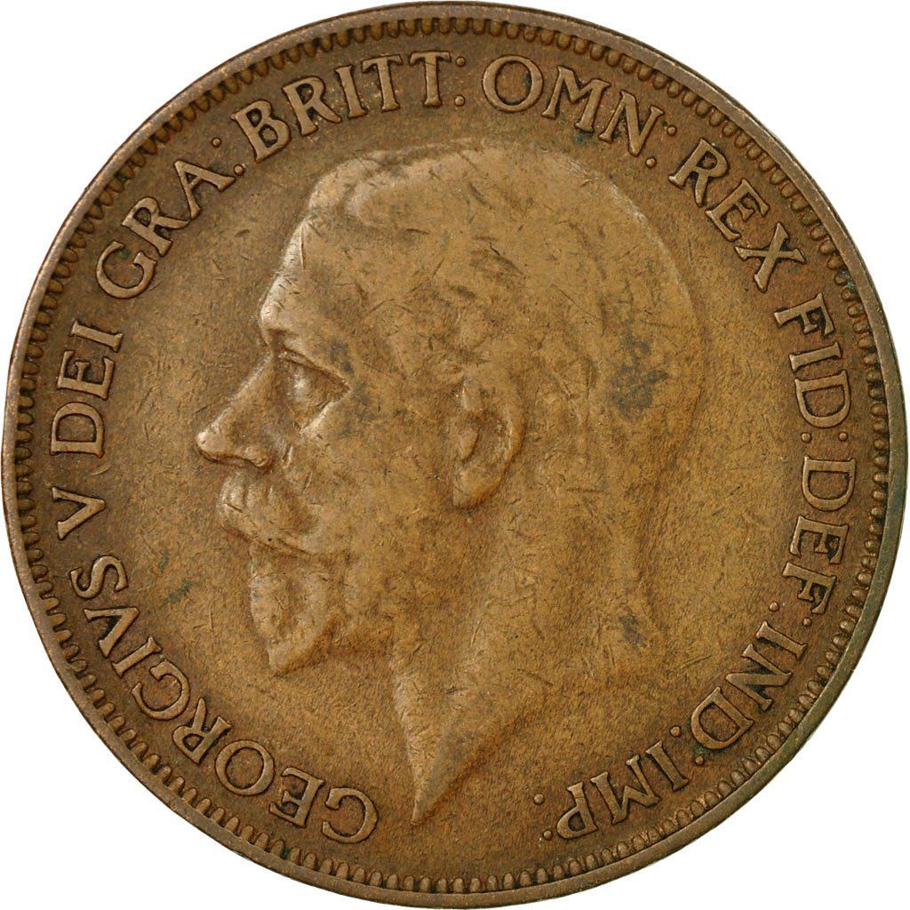 United Kingdom 1 Penny Coin | George V modified effigy | 1926 - 1927