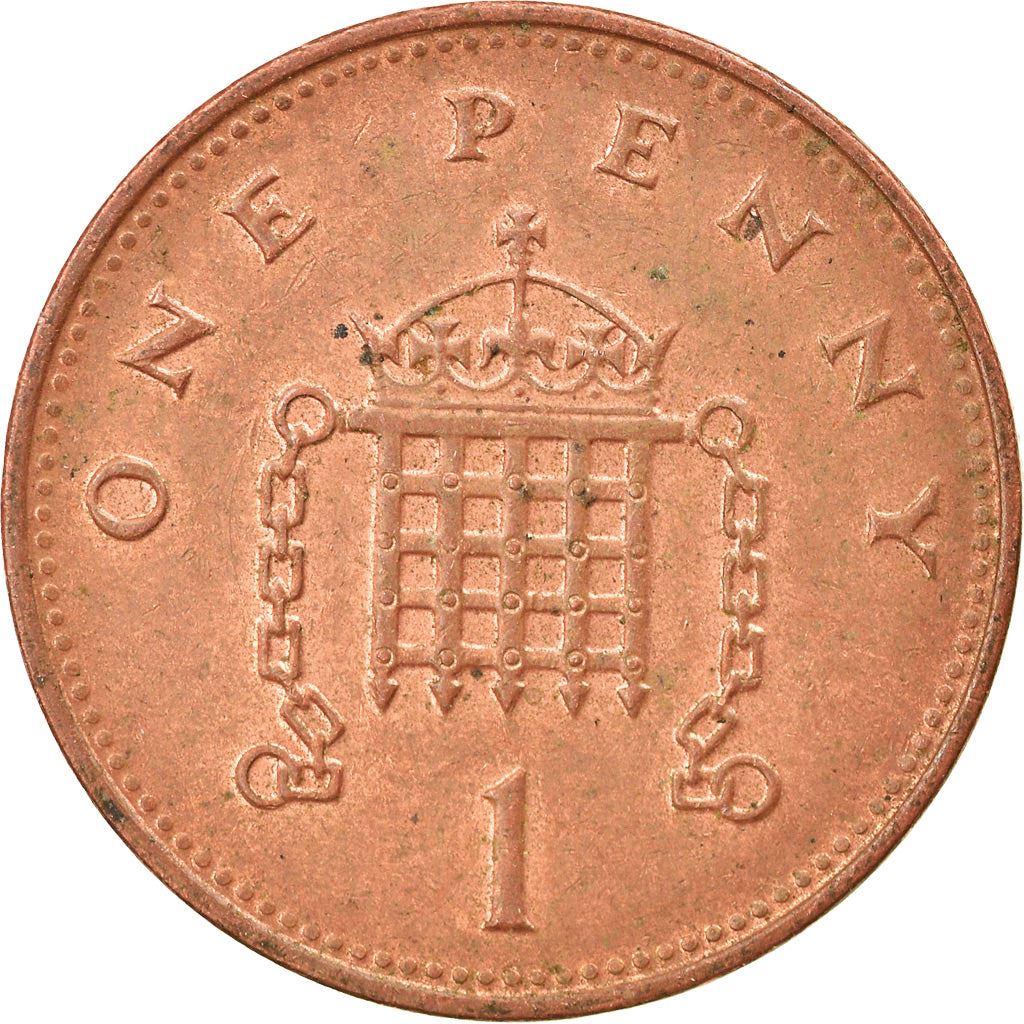 United Kingdom 1 Penny - Elizabeth II 3rd portrait | magnetic | Coin KM935a 1992 - 1997