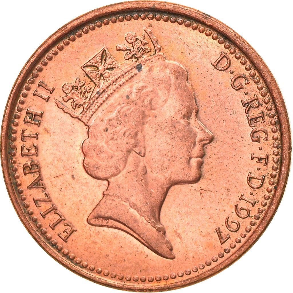 United Kingdom 1 Penny - Elizabeth II 3rd portrait | magnetic | Coin KM935a 1992 - 1997