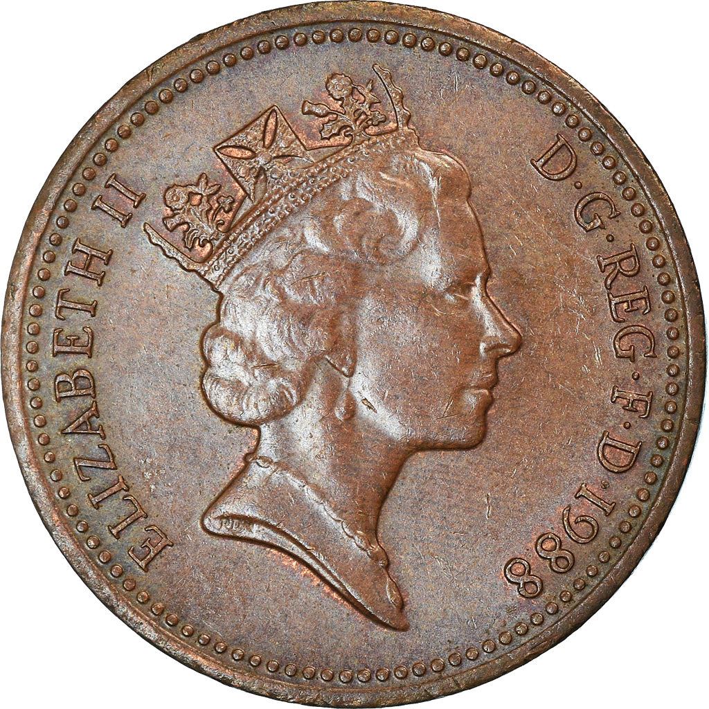 United Kingdom 1 Penny - Elizabeth II 3rd portrait | non-magnetic | Coin KM935 1985 - 1992