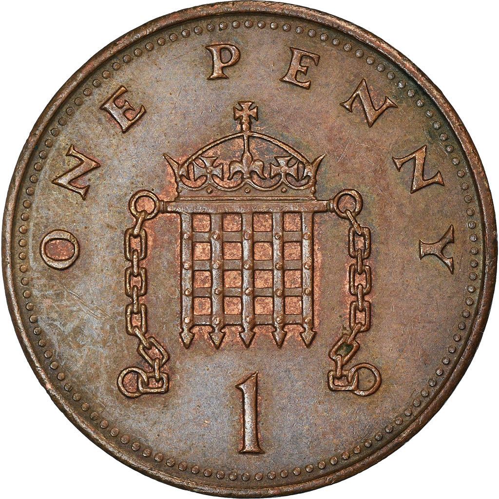 United Kingdom 1 Penny - Elizabeth II 3rd portrait | non-magnetic | Coin KM935 1985 - 1992