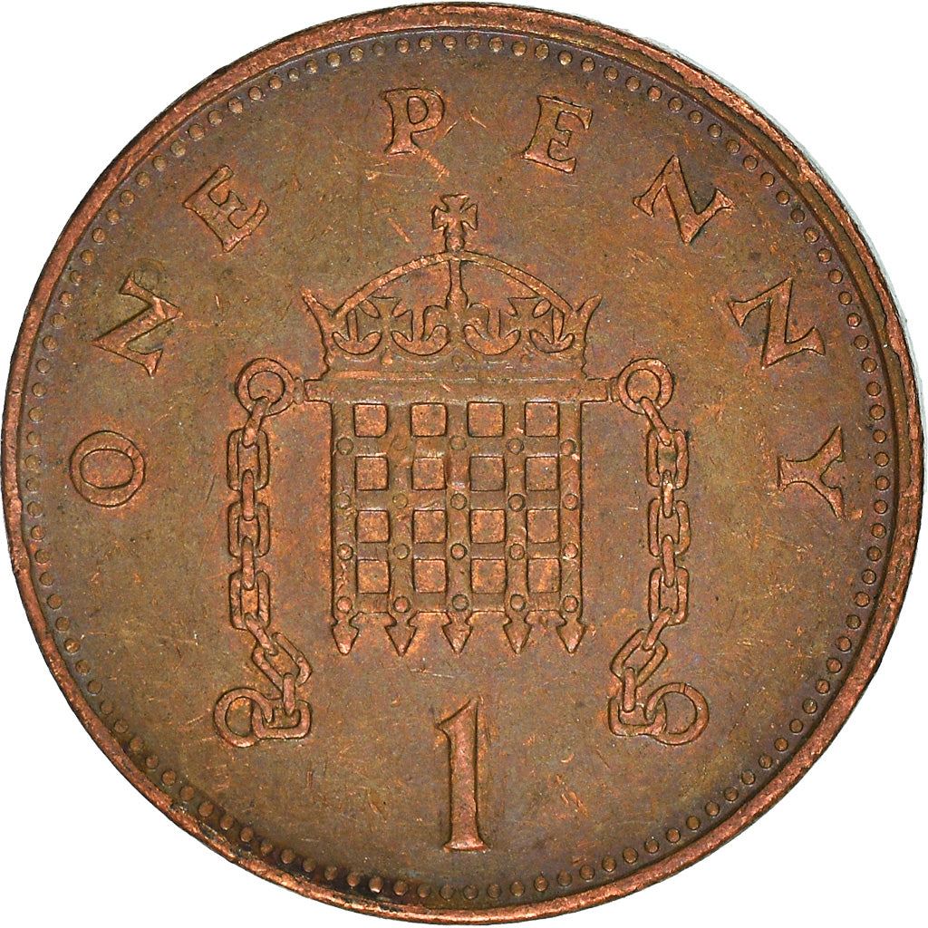 United Kingdom 1 Penny - Elizabeth II 3rd portrait | non-magnetic | Coin KM935 1985 - 1992