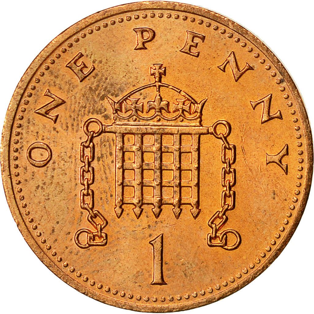 United Kingdom 1 Penny - Elizabeth II 3rd portrait | non-magnetic | Coin KM935 1985 - 1992