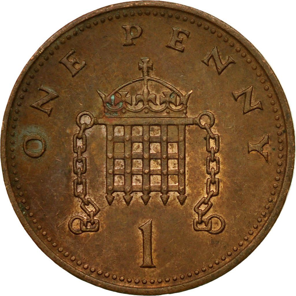 United Kingdom 1 Penny - Elizabeth II 3rd portrait | non-magnetic | Coin KM935 1985 - 1992