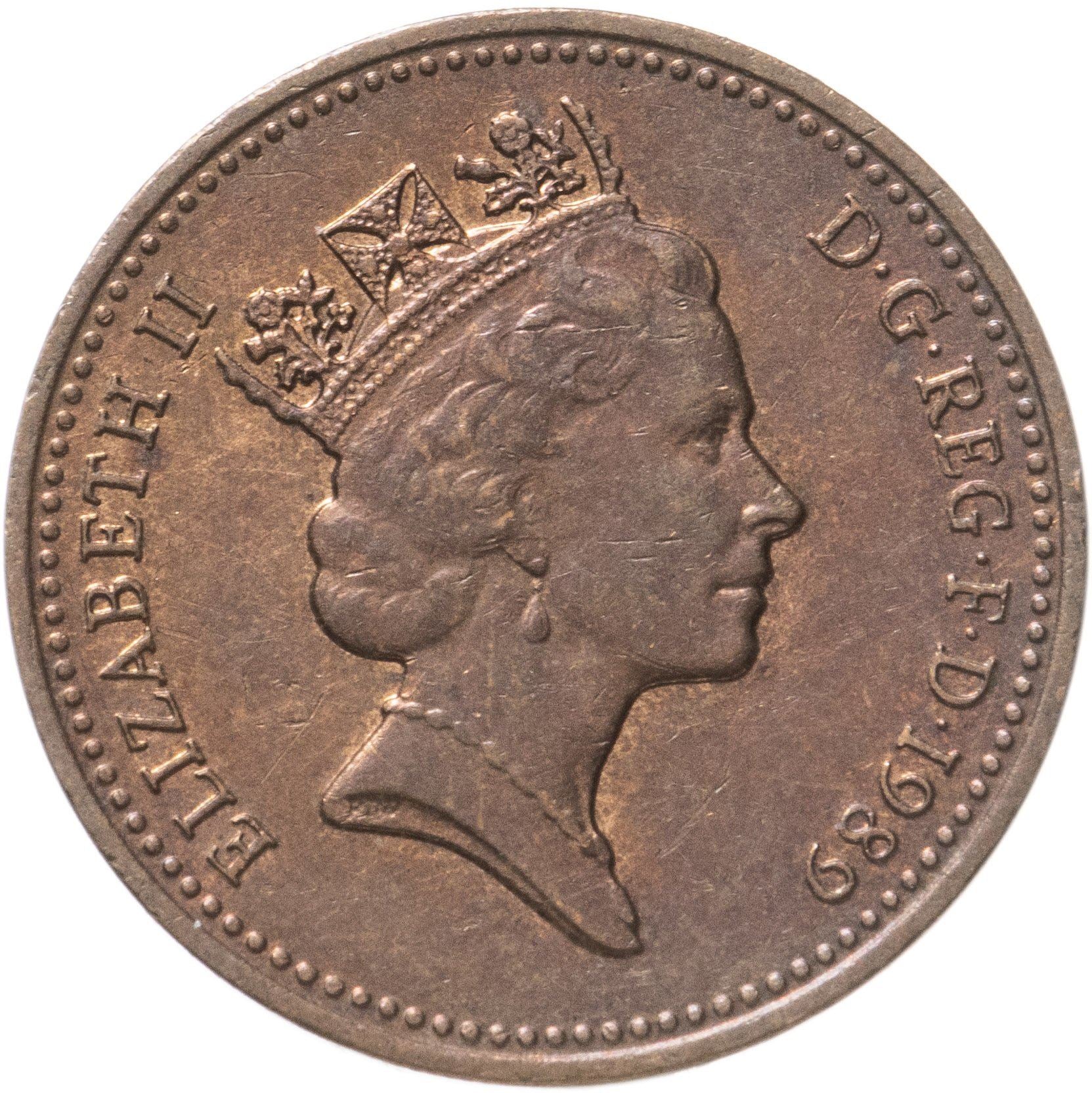 United Kingdom 1 Penny - Elizabeth II 3rd portrait | non-magnetic | Coin KM935 1985 - 1992