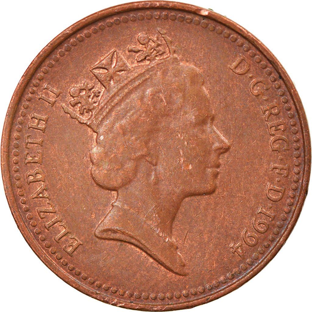 United Kingdom 1 Penny - Elizabeth II 3rd portrait | non-magnetic | Coin KM935 1985 - 1992