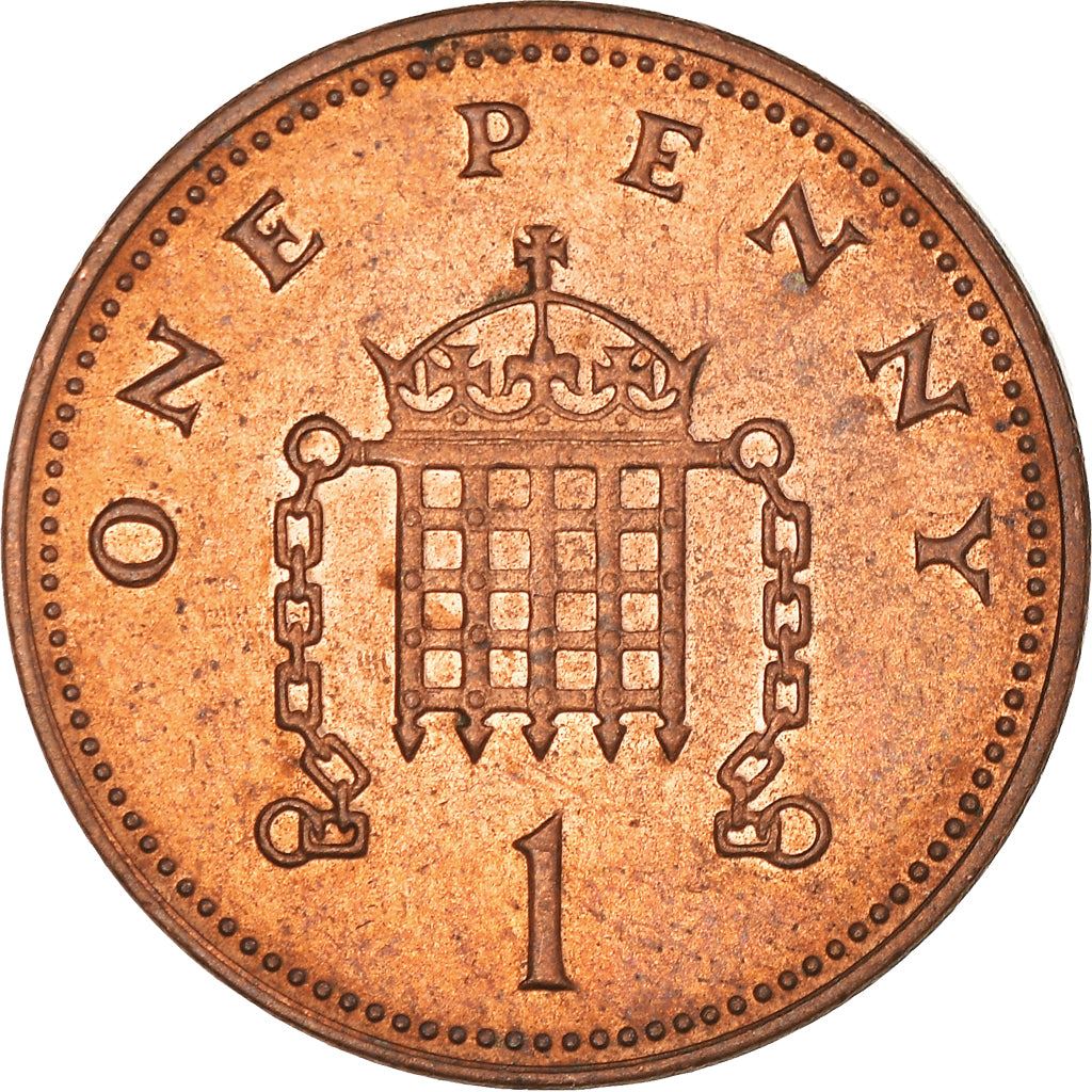 United Kingdom 1 Penny - Elizabeth II 4th portrait | magnetic | Coin KM986 1998 - 2008